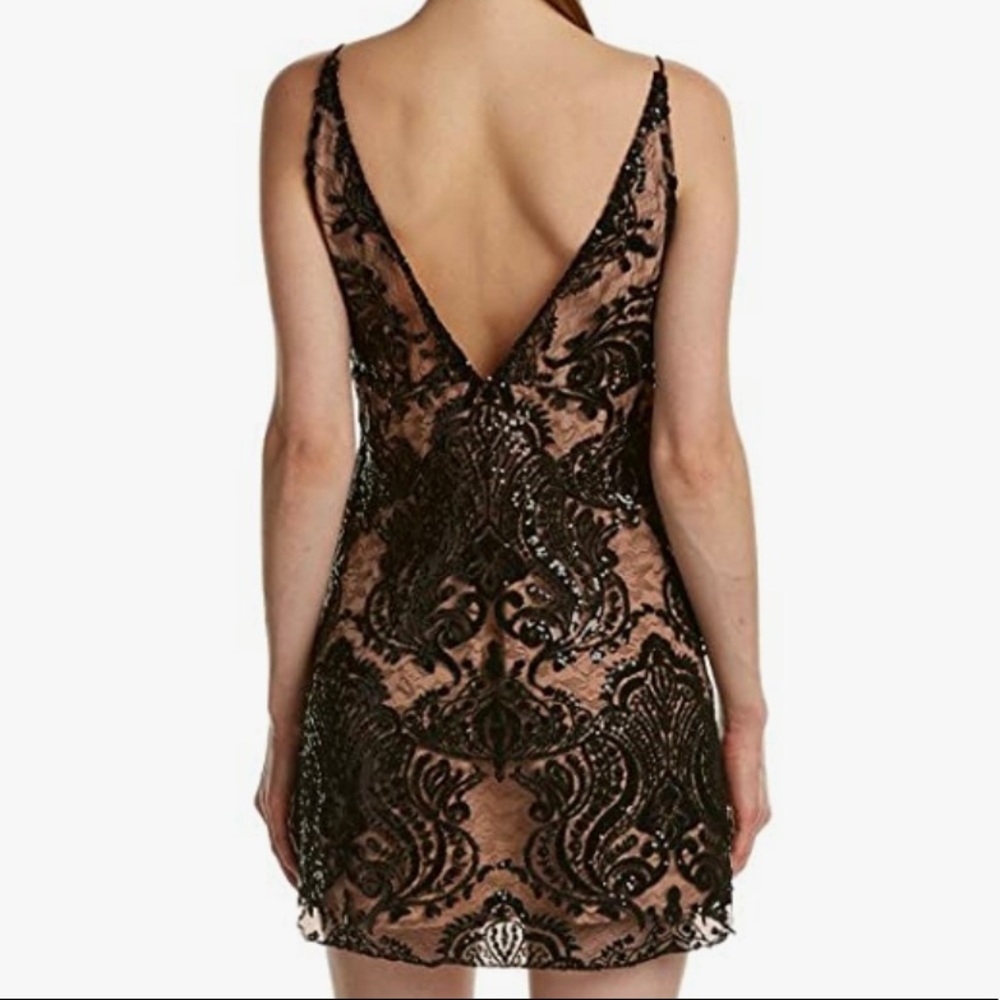 Black Night Shimmers Mini Dress - Picture 5 of 9
